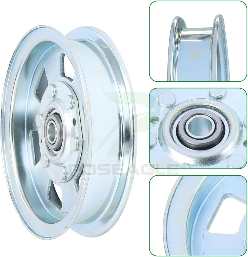 POSEAGLE 033-2000-00 Flat Idler Pulley Replaces Bad Boy 033-7201-00 033-7201-25 033-8000-00 Rotary 15422 for ZT Series 48", 50", 54"and 60"Decks, Outlaw 54", 61", 72" Decks, MZ Series 48", 54"Decks - Image 5